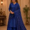 Blue Silk Dupatta
