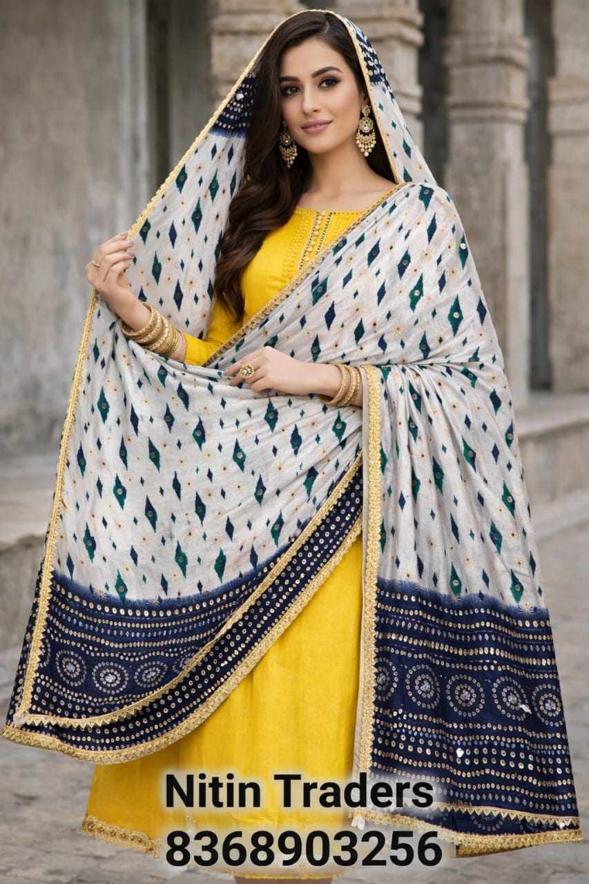 Mirror Work Dupatta